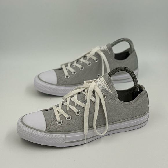 Converse all star silver low top women’s size 8 - Picture 1 of 6